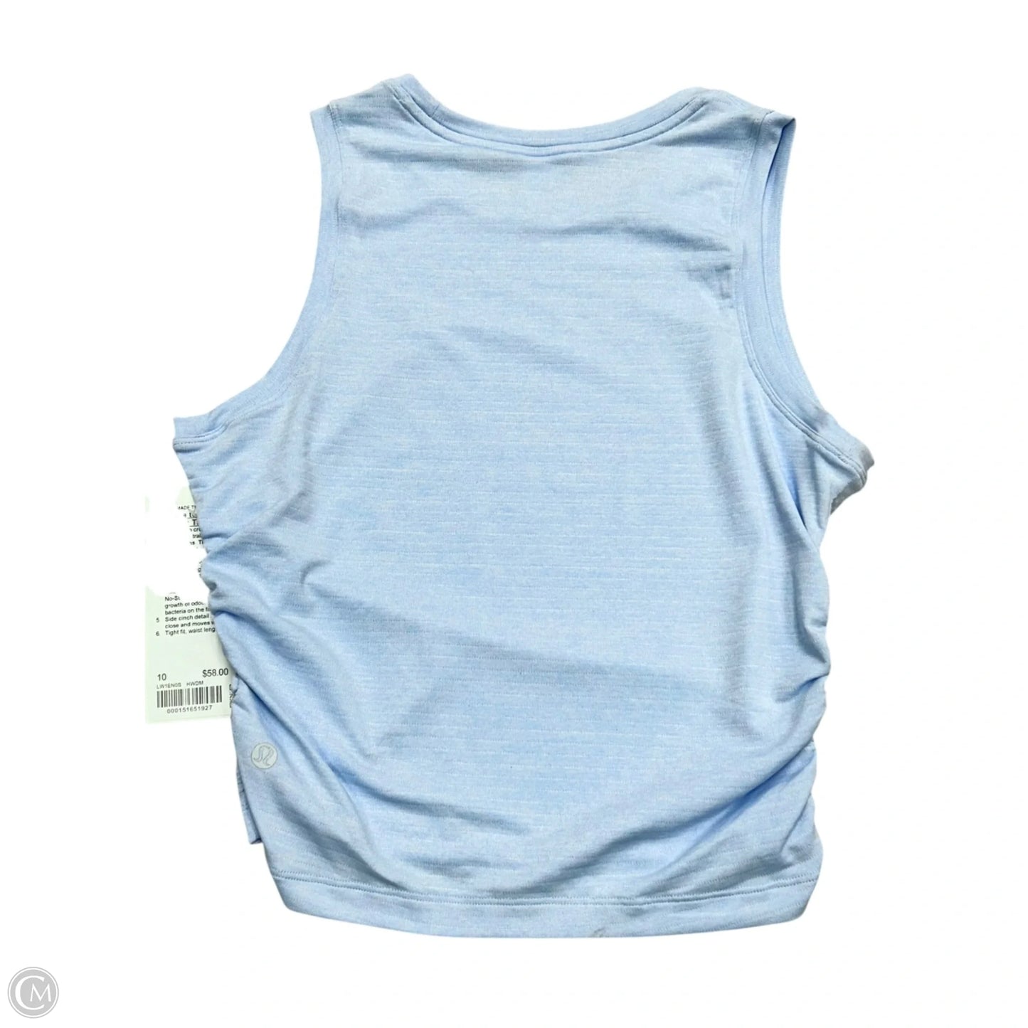Athletic Tank Top By Lululemon In Blue, Size: M