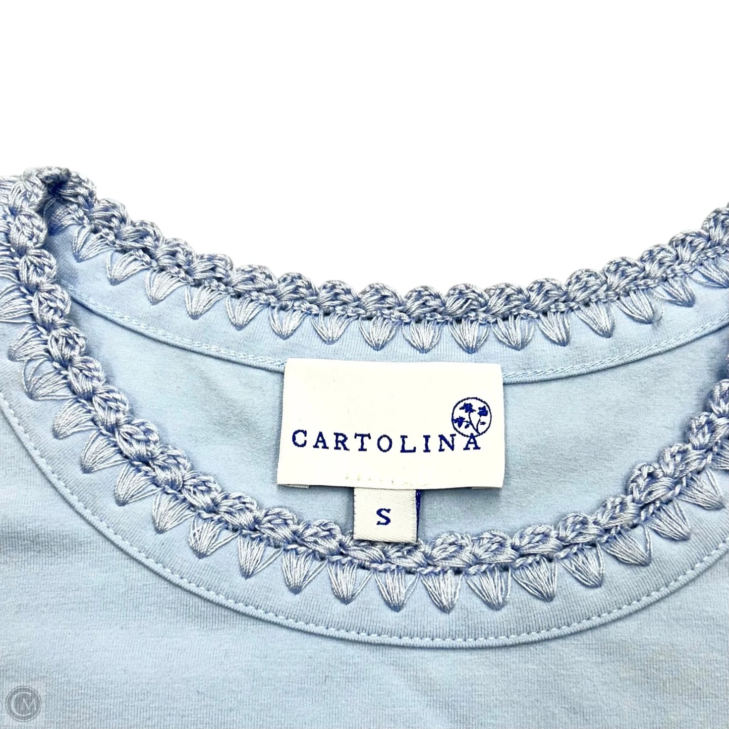 Top Sleeveless By Cartolina In Blue, Size: S