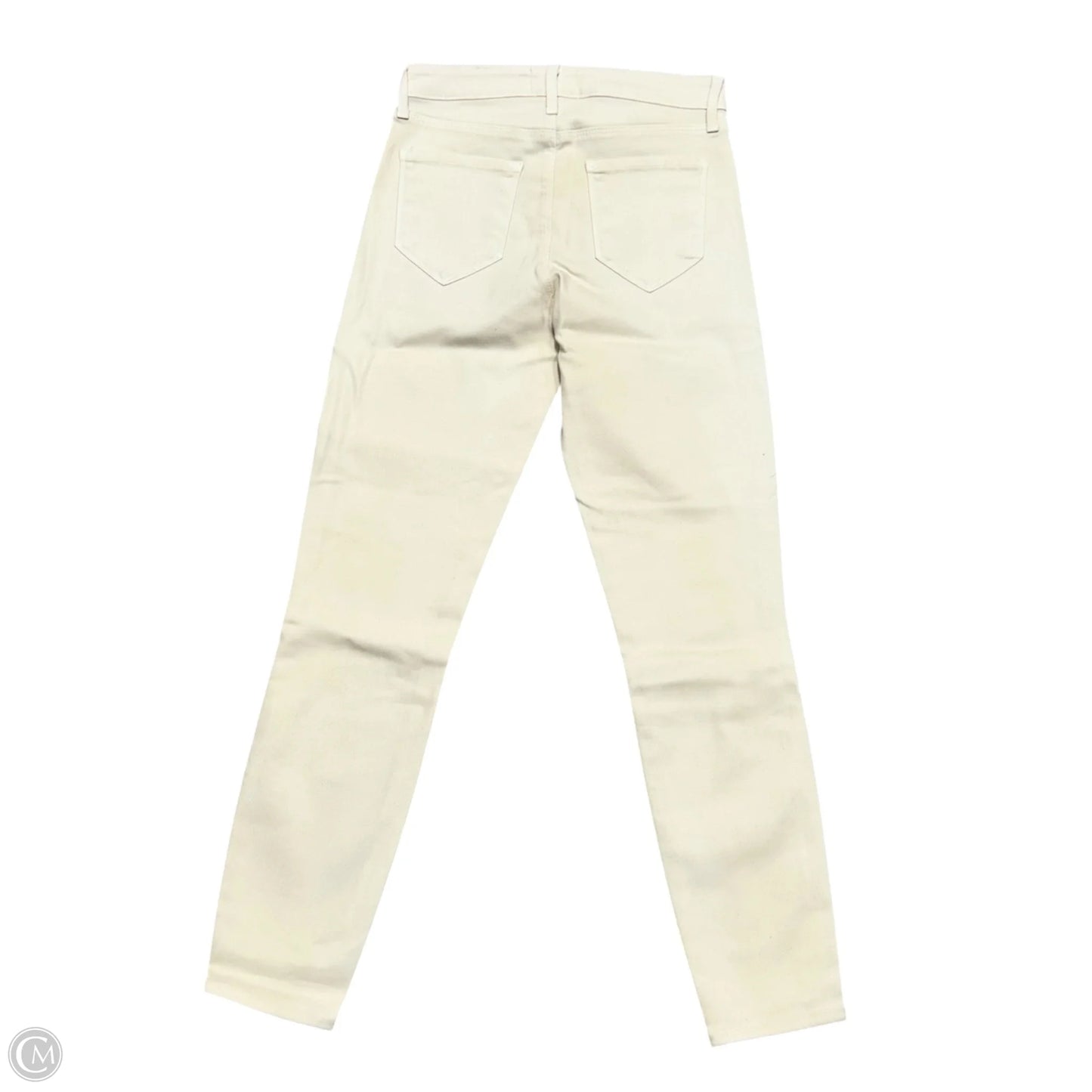 Jeans Skinny By L Agence In Cream Denim, Size: 0