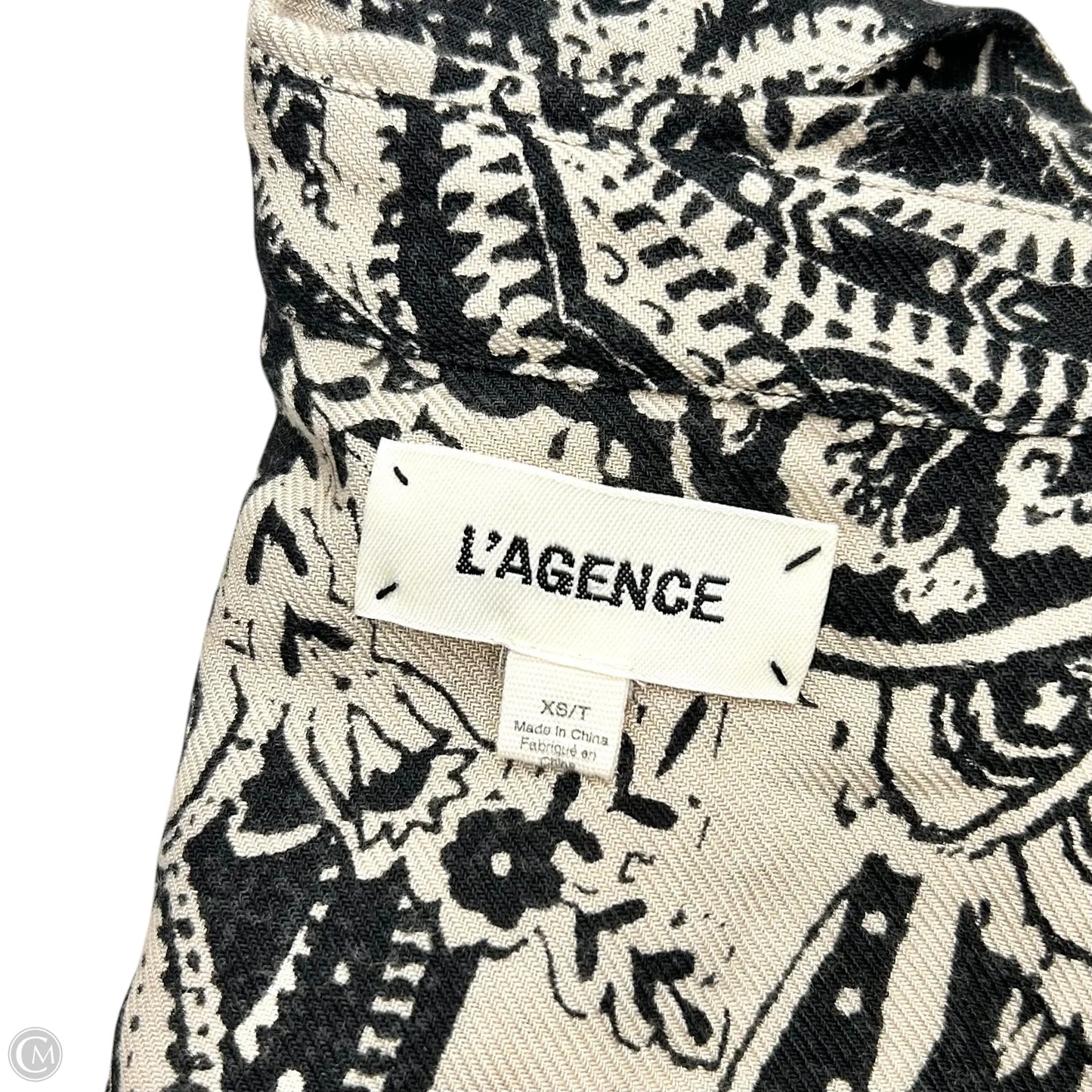 Dress Casual Midi By L Agence In Black & Tan, Size: Xs