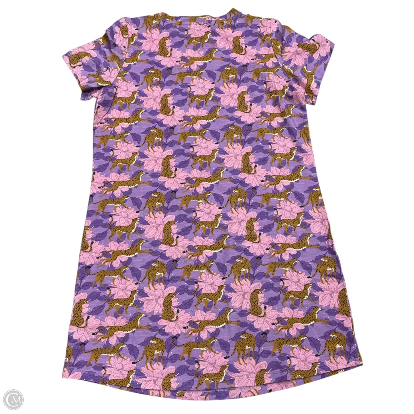 Dress Casual Short By J Flower In Purple & Tan, Size: S