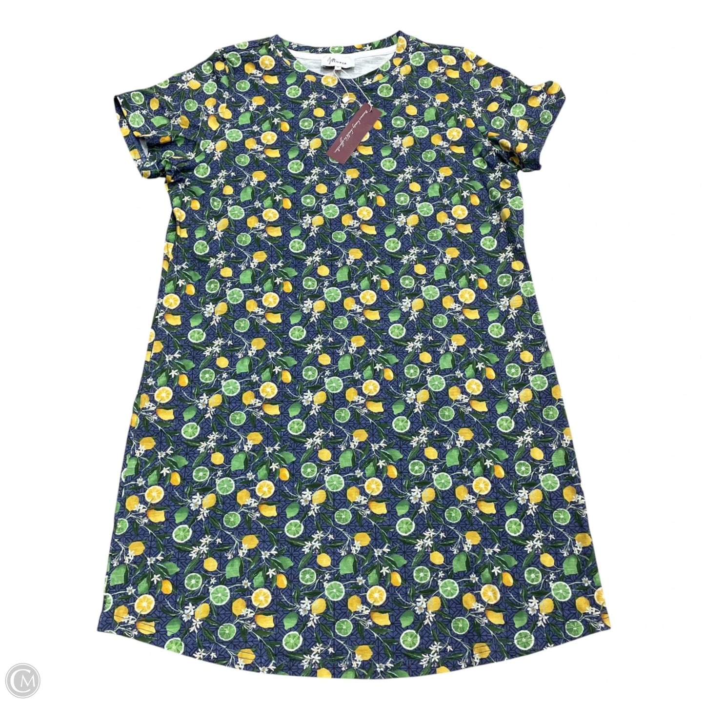 Dress Casual Short By J Flower In Blue & Green, Size: M