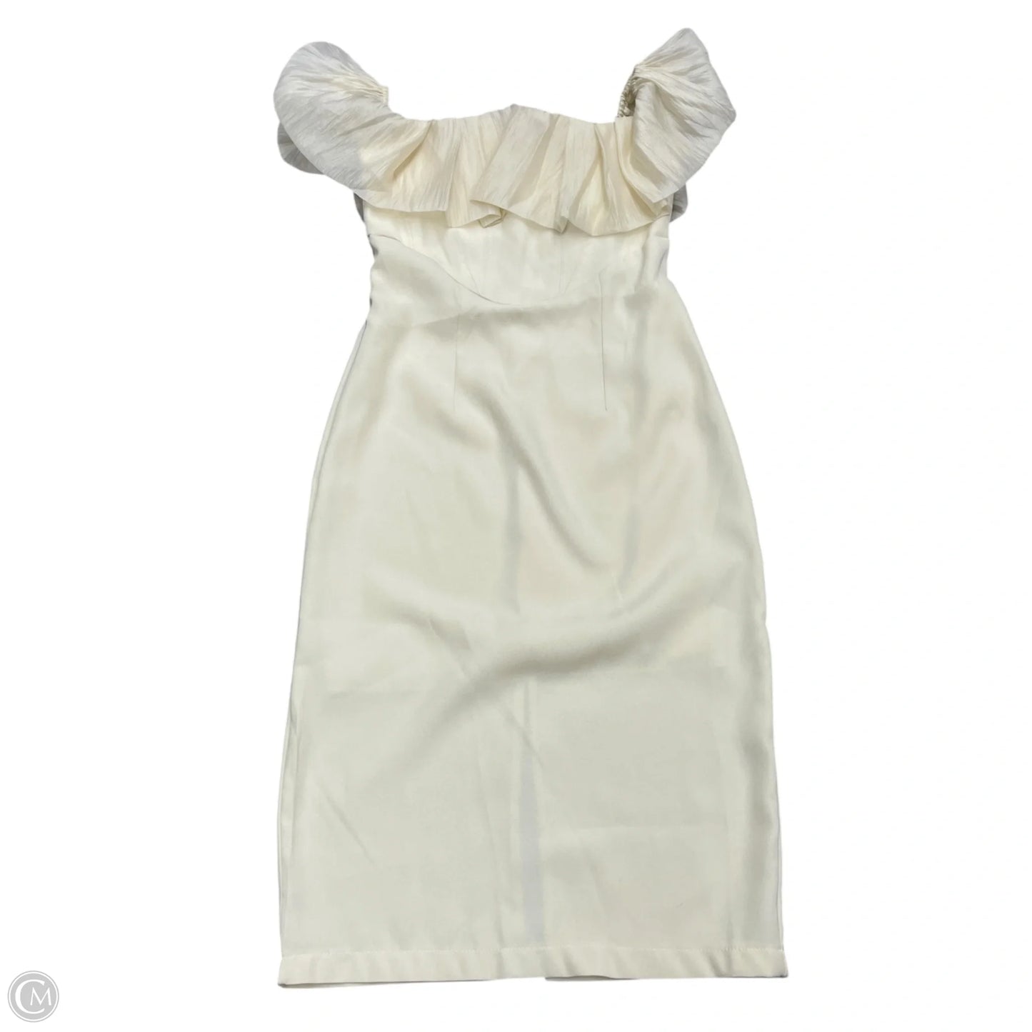 Dress Party Midi By Yan Ai Fashion In Cream, Size: M