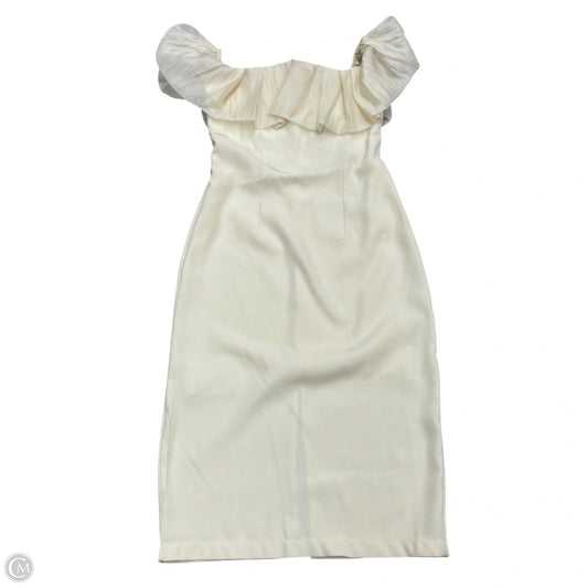 Dress Party Midi By Yan Ai Fashion In Cream, Size: M