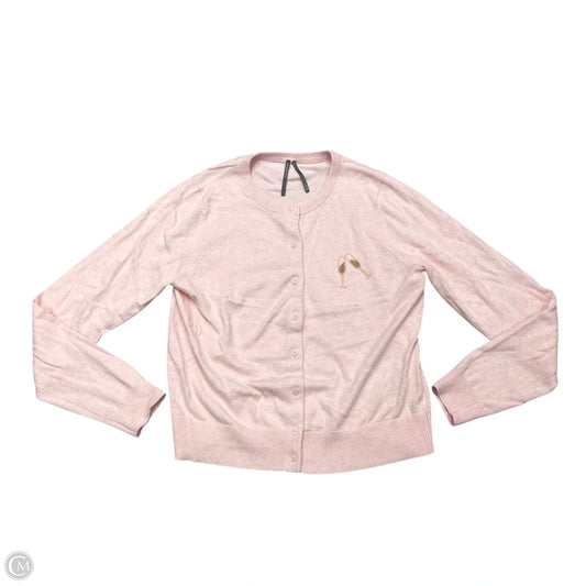 Sweater Cardigan By Anthropologie In Pink, Size: S