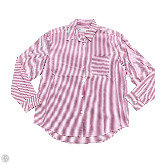 Top Long Sleeve By Southern Tide In Pink & White, Size: Xs
