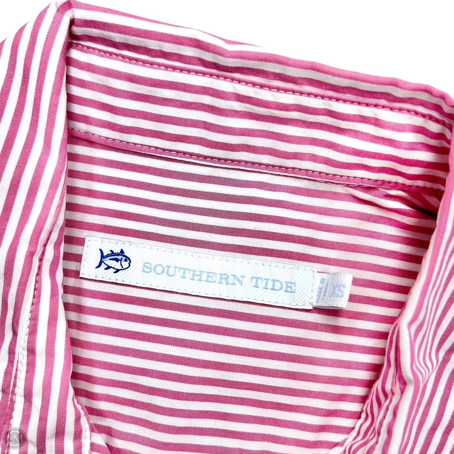 Top Long Sleeve By Southern Tide In Pink & White, Size: Xs