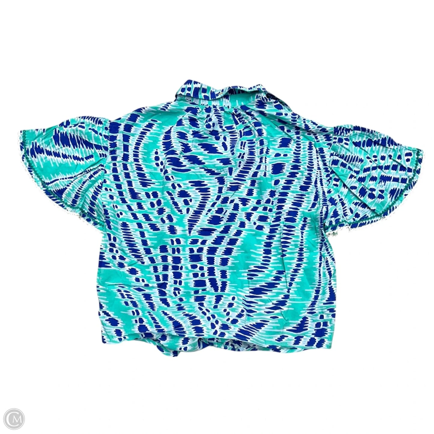 Top Short Sleeve By Poupette St Barth In Blue & Green, Size: M