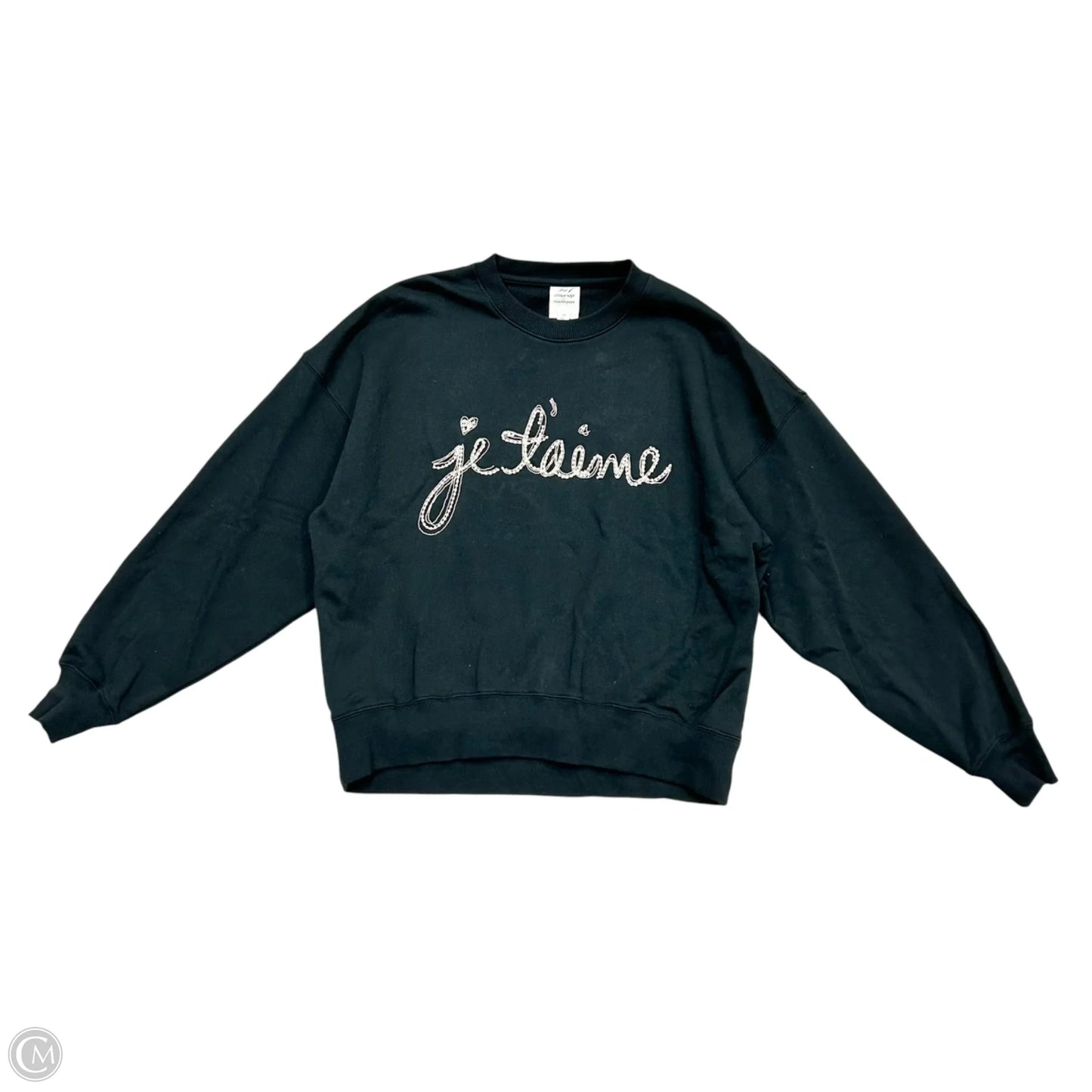 Sweatshirt Crewneck By Cinc A Sept In Black, Size: Xs