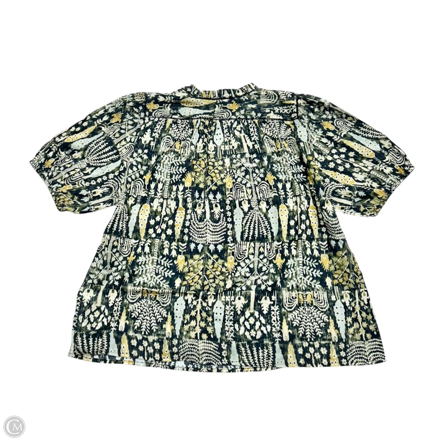 Top Short Sleeve By Ba&sh In Green & Yellow, Size: Xs