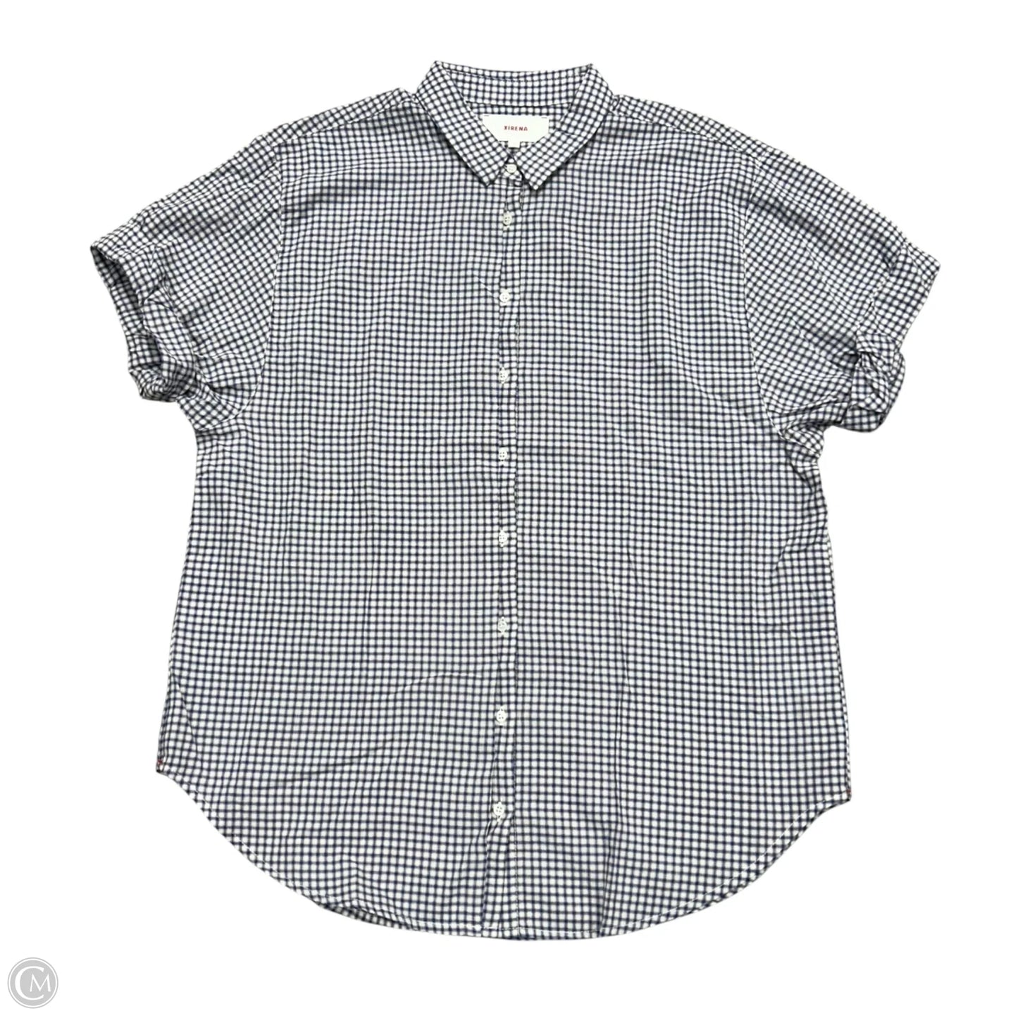 Top Short Sleeve By Xirena In Blue & White, Size: S