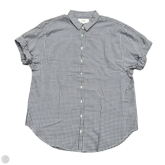 Top Short Sleeve By Xirena In Blue & White, Size: S