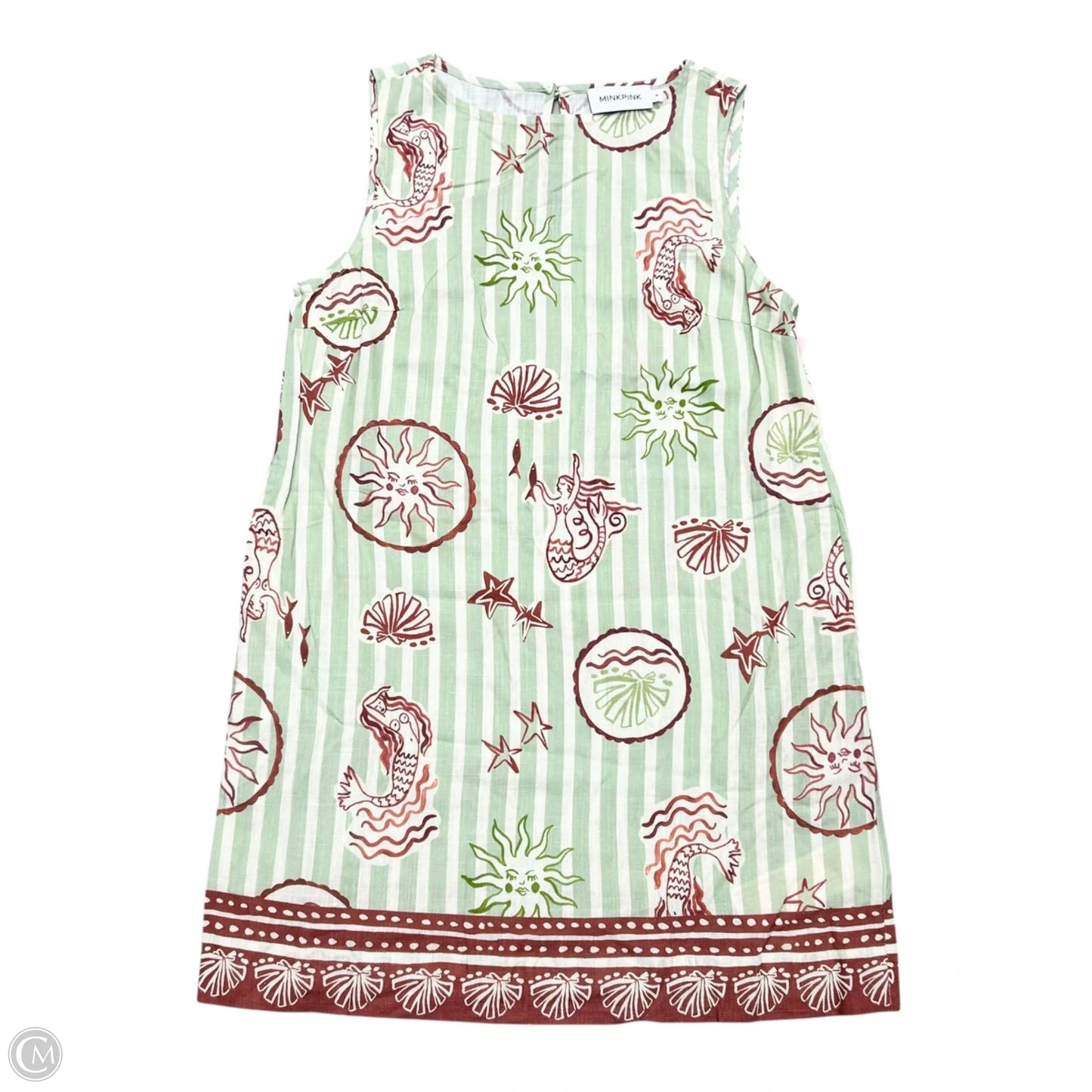 Dress Casual Short By Minkpink In Green & Red, Size: M