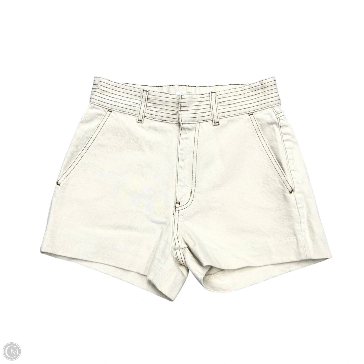 Shorts By Frame In Cream Denim, Size: 0