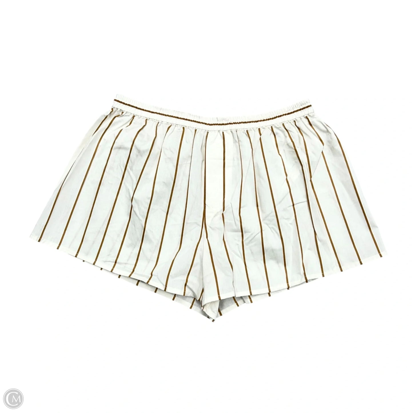 Shorts By Staud In Tan & White, Size: Xs