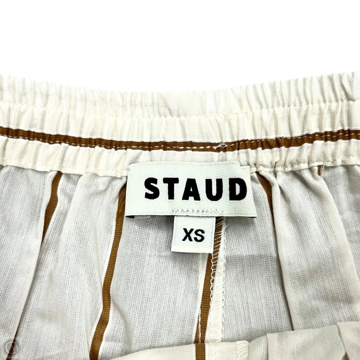 Shorts By Staud In Tan & White, Size: Xs