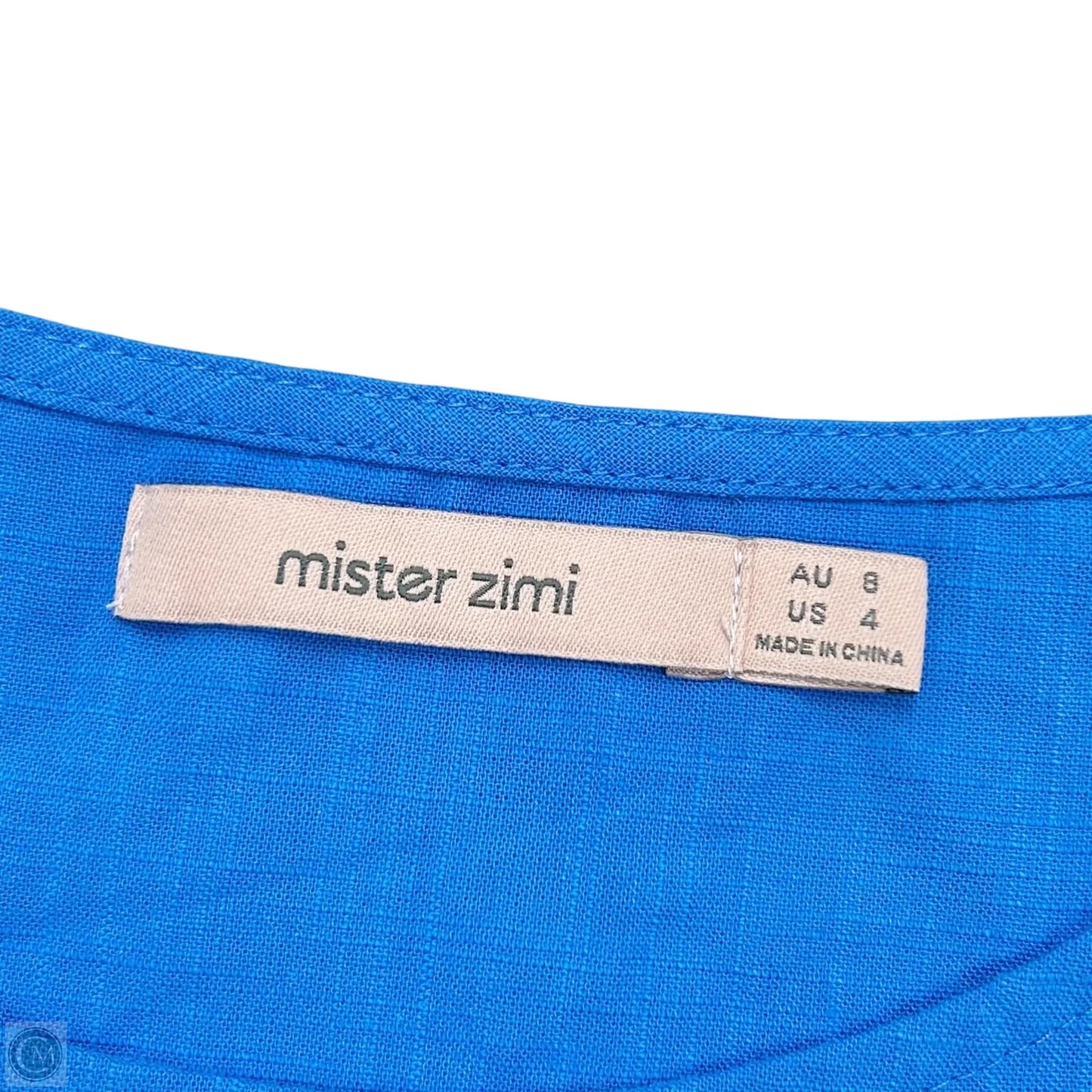 Dress Casual Short By Mister Zimi In Blue & White, Size: S