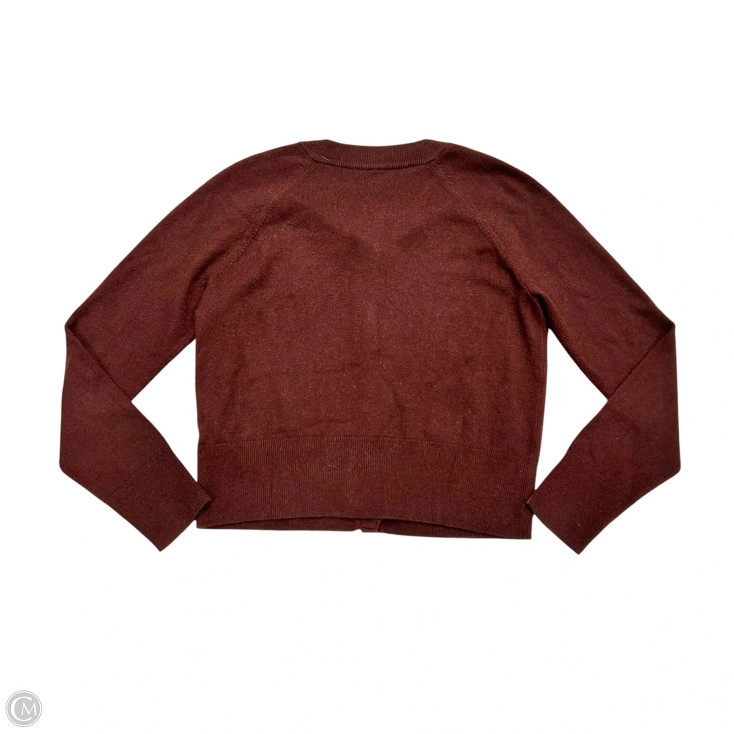 Sweater Cardigan Cashmere By Vince In Maroon, Size: M