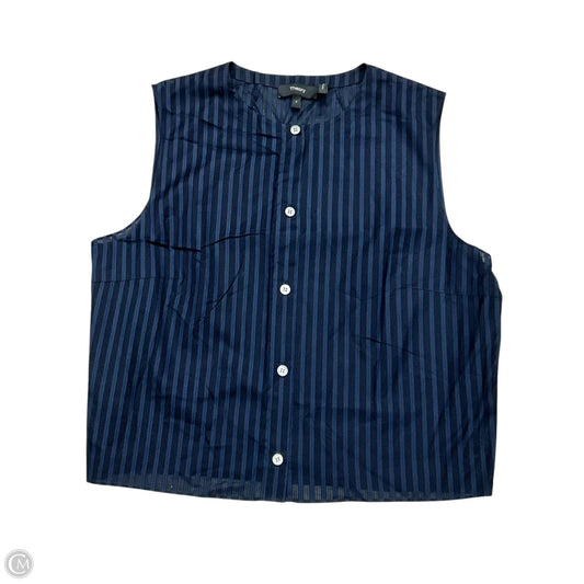 Top Sleeveless By Theory In Black & Blue, Size: S