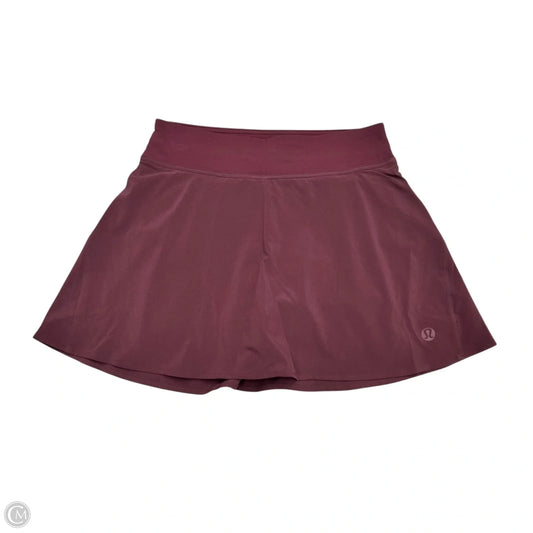 Athletic Skort By Lululemon In Maroon, Size: S