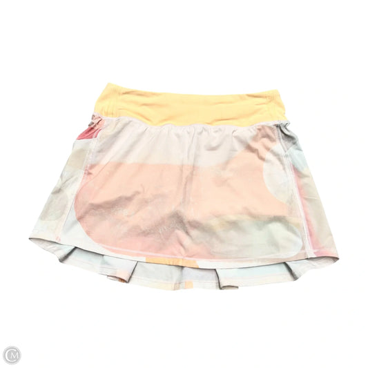 Athletic Skort By Lululemon In Orange & Pink, Size: S