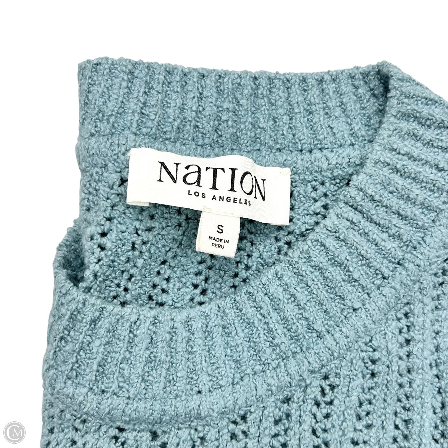 Sweater Short Sleeve By Nation Ltd In Blue, Size: S