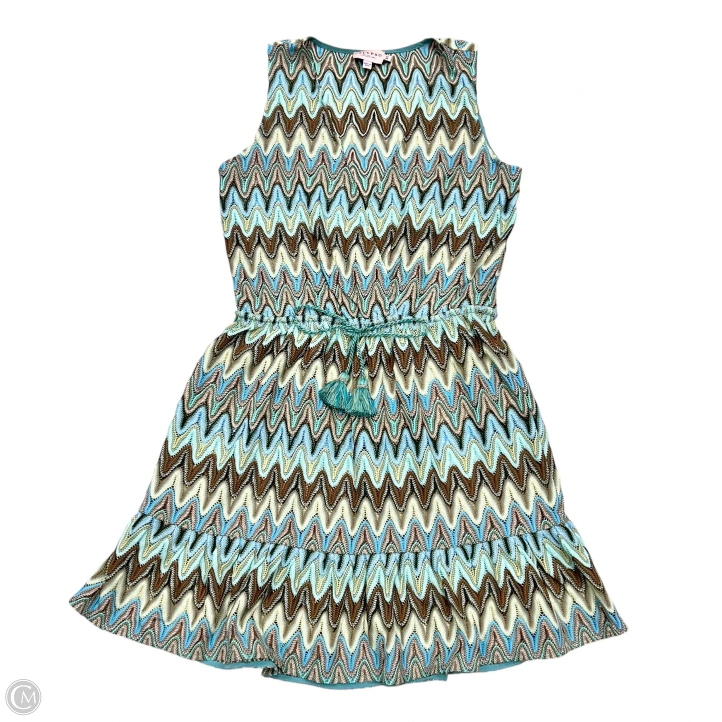 Swimwear Cover-up By Calypso St Barth In Blue & Brown, Size: Xs