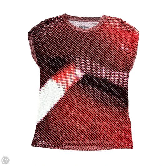 Top Short Sleeve By Zadig And Voltaire In Black & Red, Size: Xs