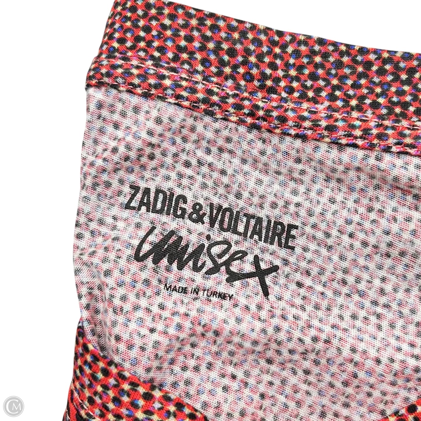 Top Short Sleeve By Zadig And Voltaire In Black & Red, Size: Xs