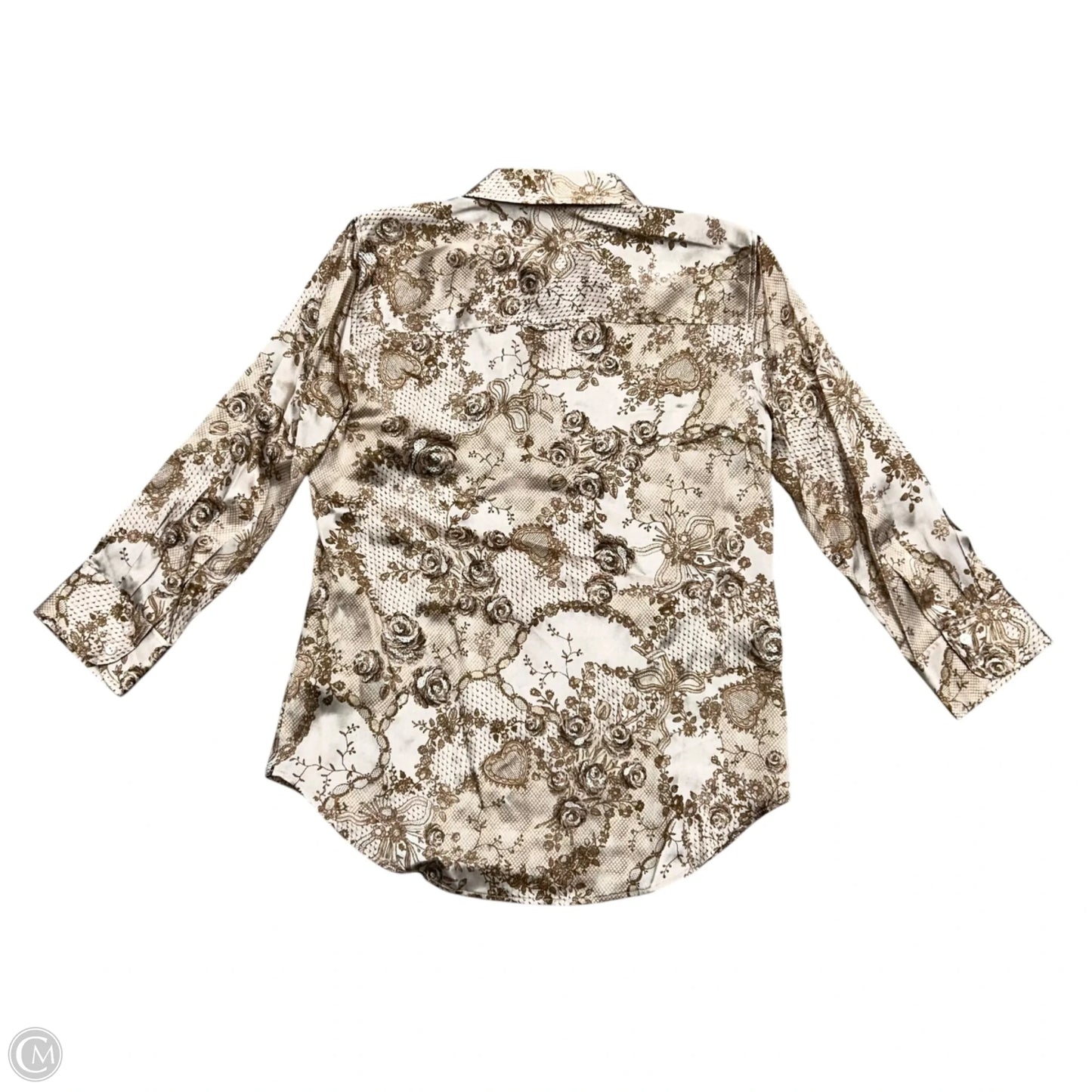 Top Long Sleeve By L Agence In Cream & Tan, Size: Xs