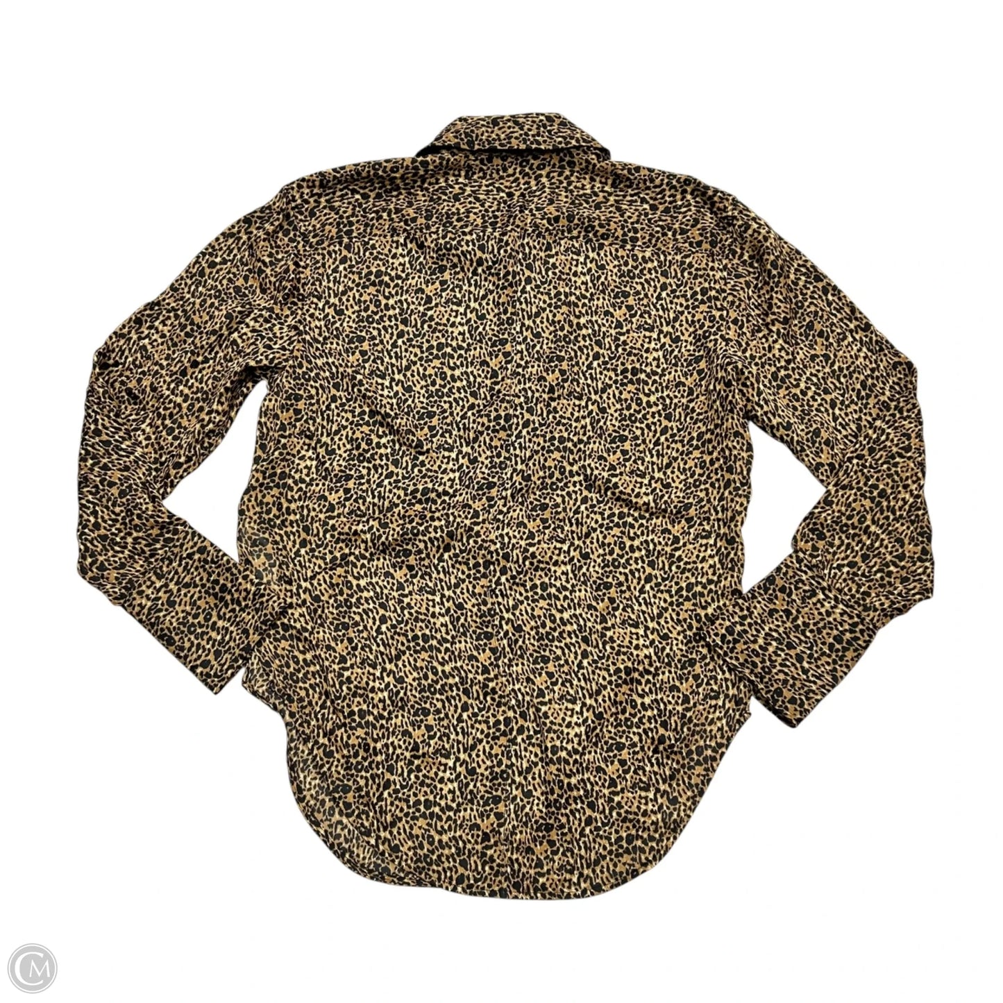 Top Long Sleeve By Frame In Leopard Print, Size: Xs