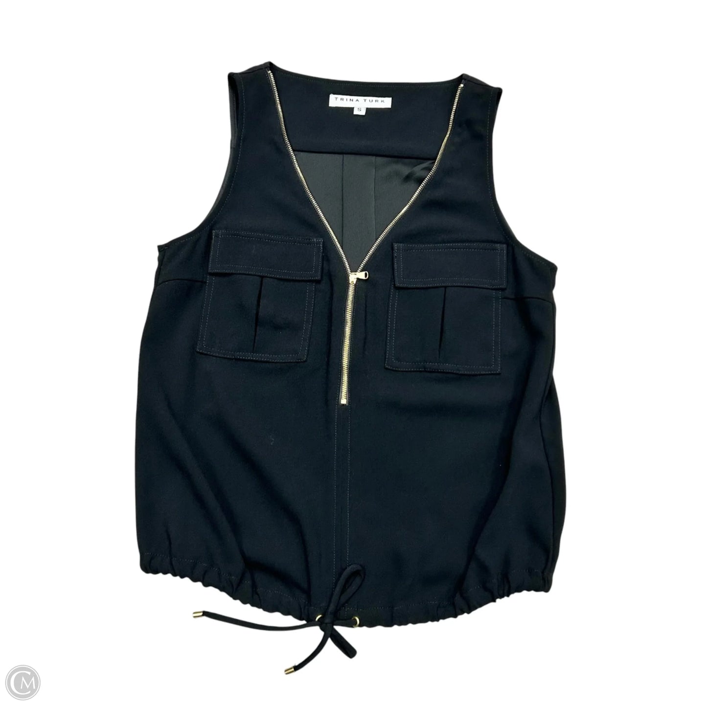 Top Sleeveless By Trina Turk In Black, Size: S