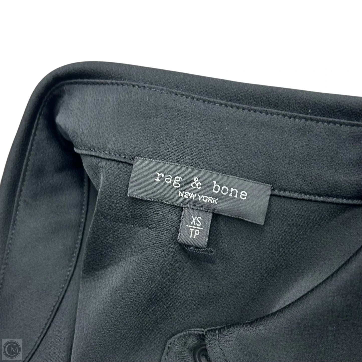 Top Long Sleeve By Rag And Bone In Black & Silver, Size: Xs