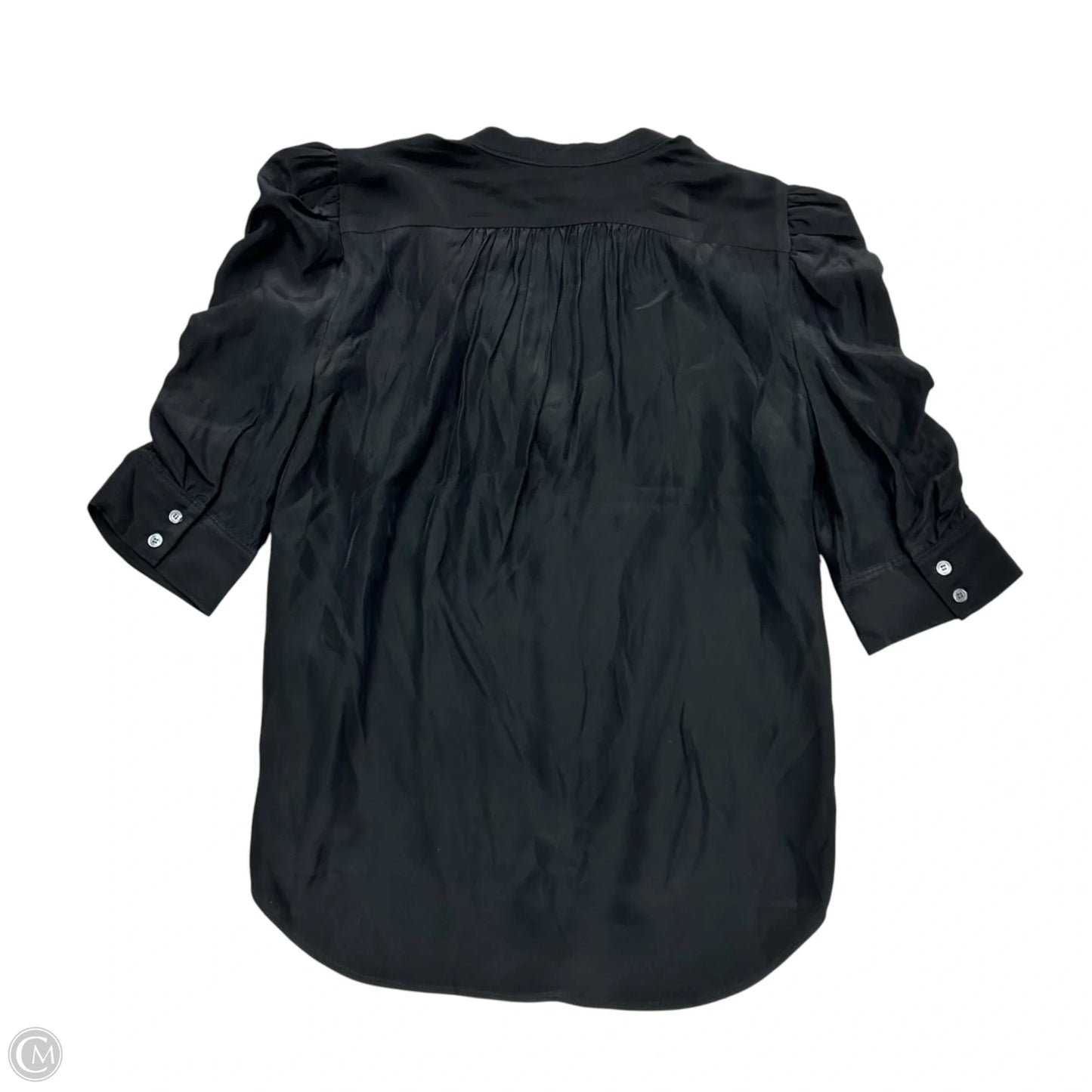 Top Short Sleeve By Frame In Black, Size: Xs