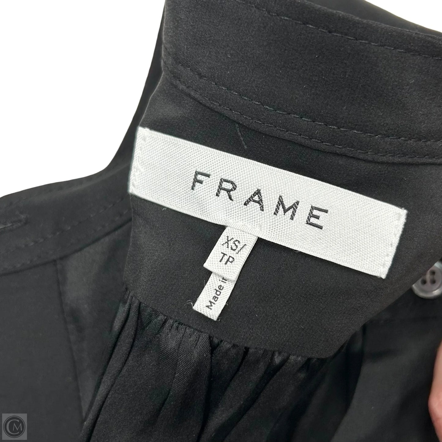 Top Short Sleeve By Frame In Black, Size: Xs
