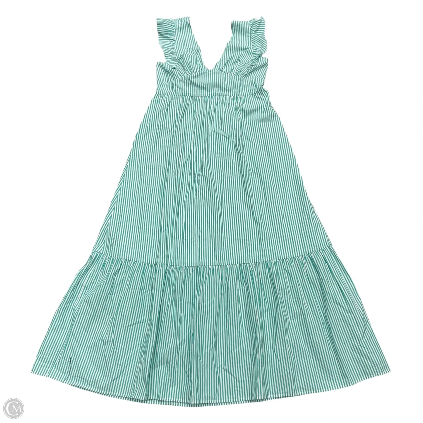 Dress Casual Maxi By Skies Are Blue In Green & White, Size: Xl