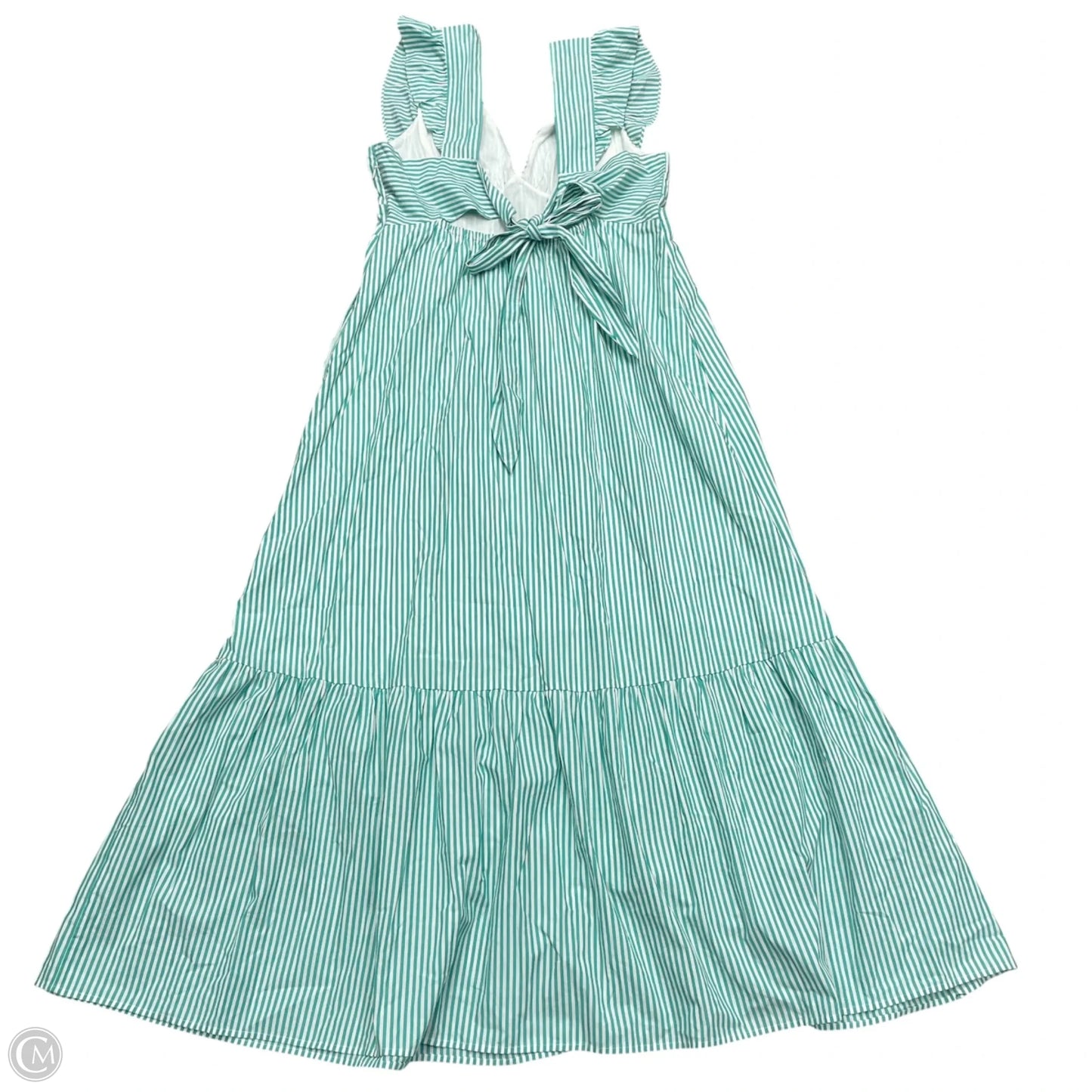 Dress Casual Maxi By Skies Are Blue In Green & White, Size: Xl