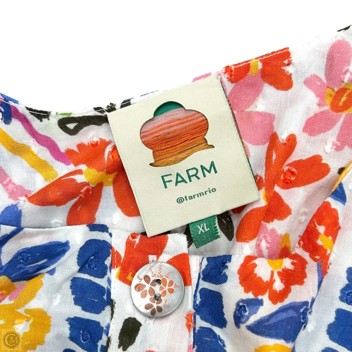 Dress Casual Maxi By Farm Rio In Blue & White, Size: Xl