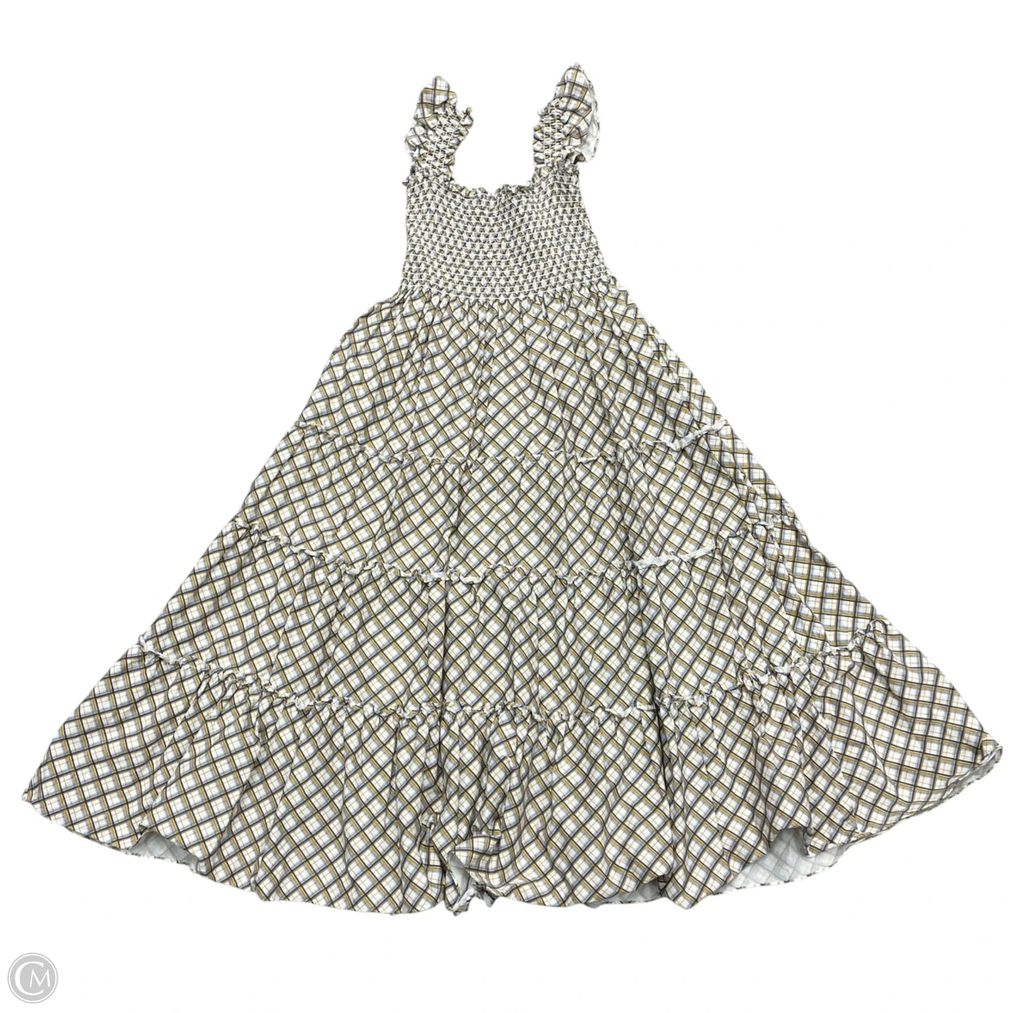 Dress Casual Maxi By Caara In Blue & Yellow, Size: L