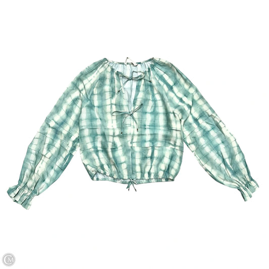 Top Long Sleeve By Marie Oliver In Blue & Cream, Size: Xs