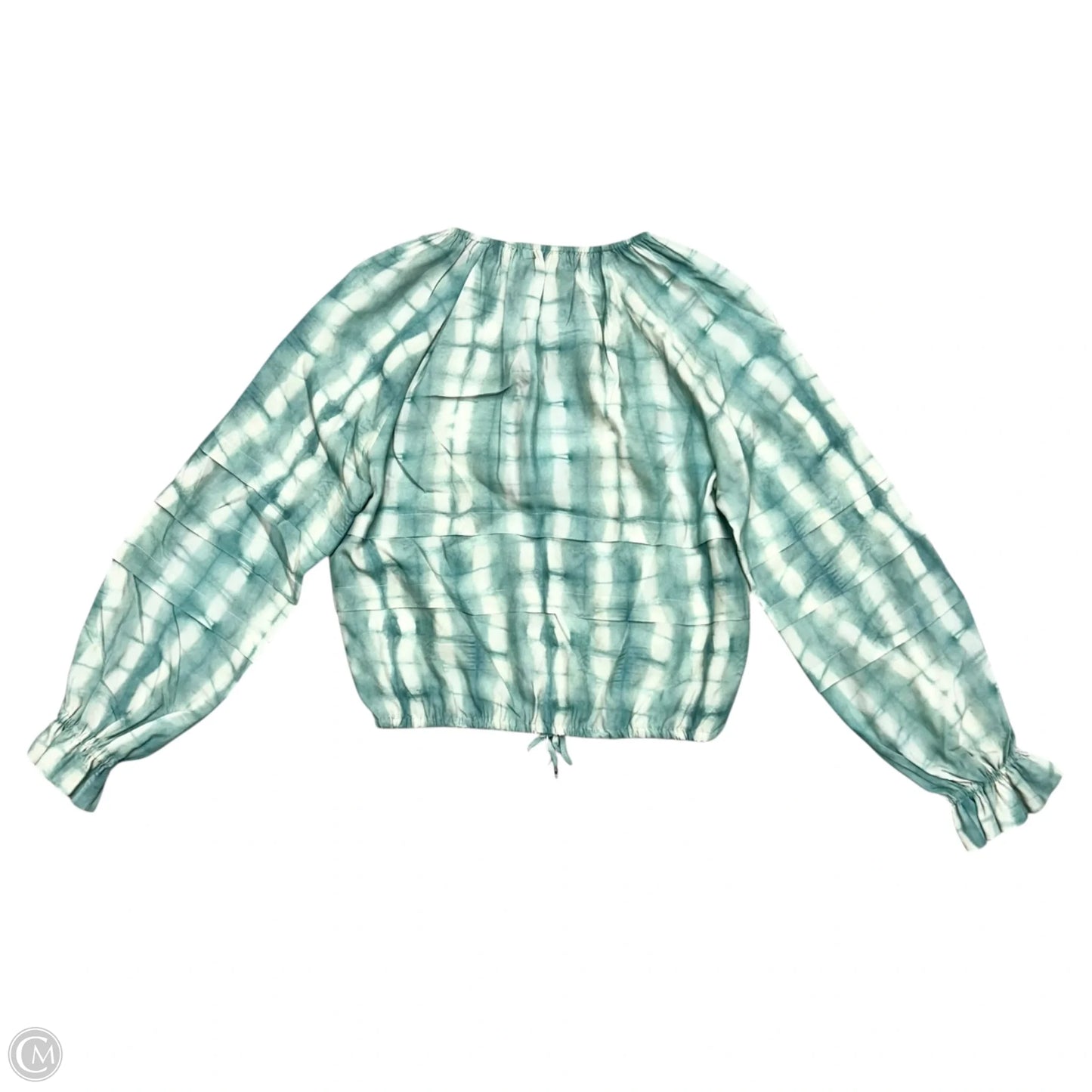 Top Long Sleeve By Marie Oliver In Blue & Cream, Size: Xs
