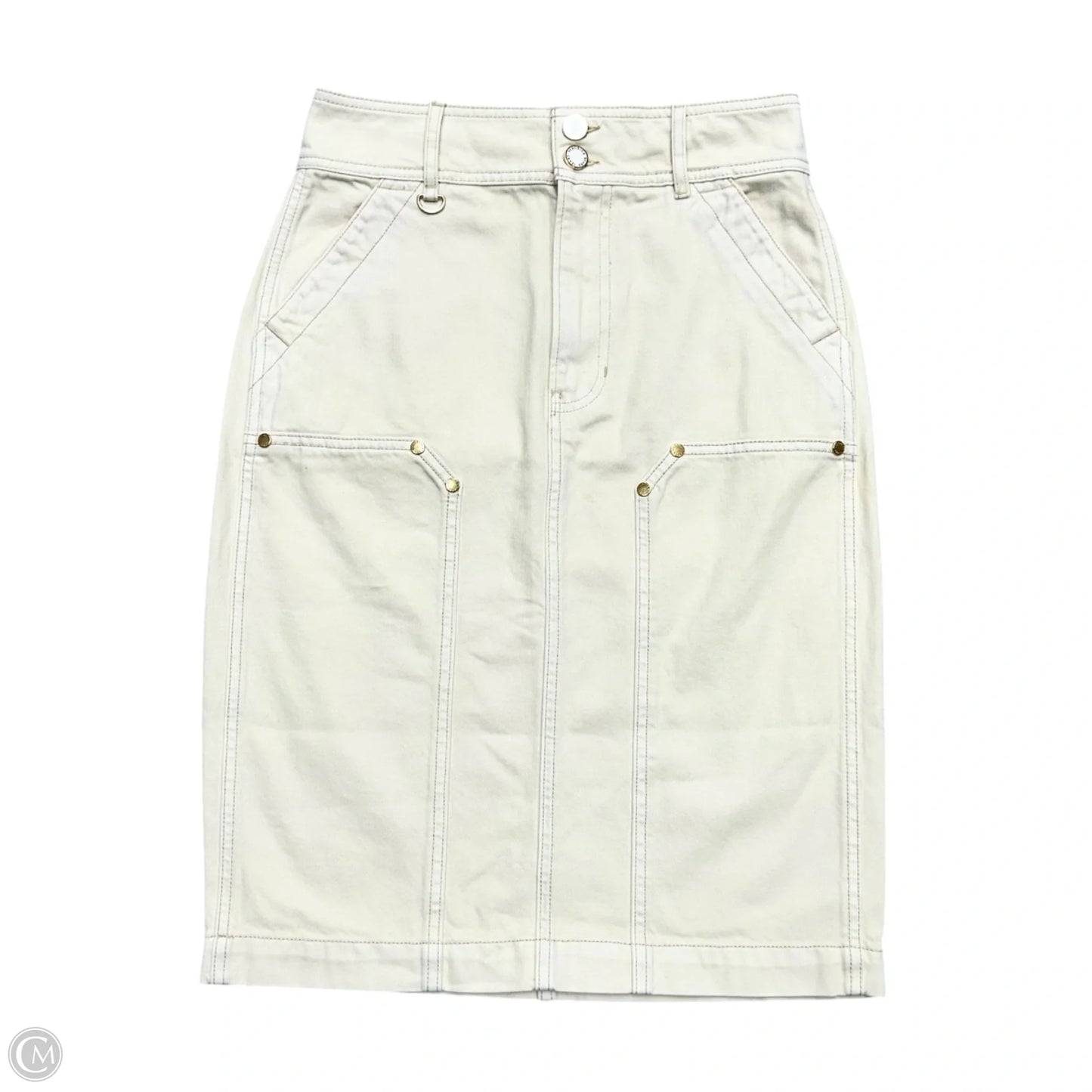 Skirt Midi By Veronica Beard In Cream, Size: 2