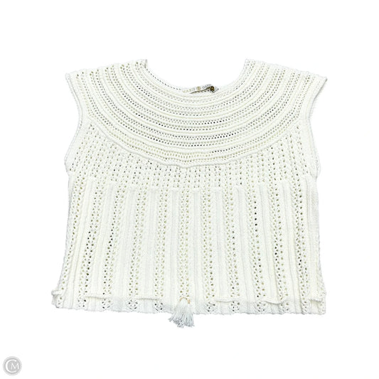 Sweater Short Sleeve By Marie Oliver In White, Size: S