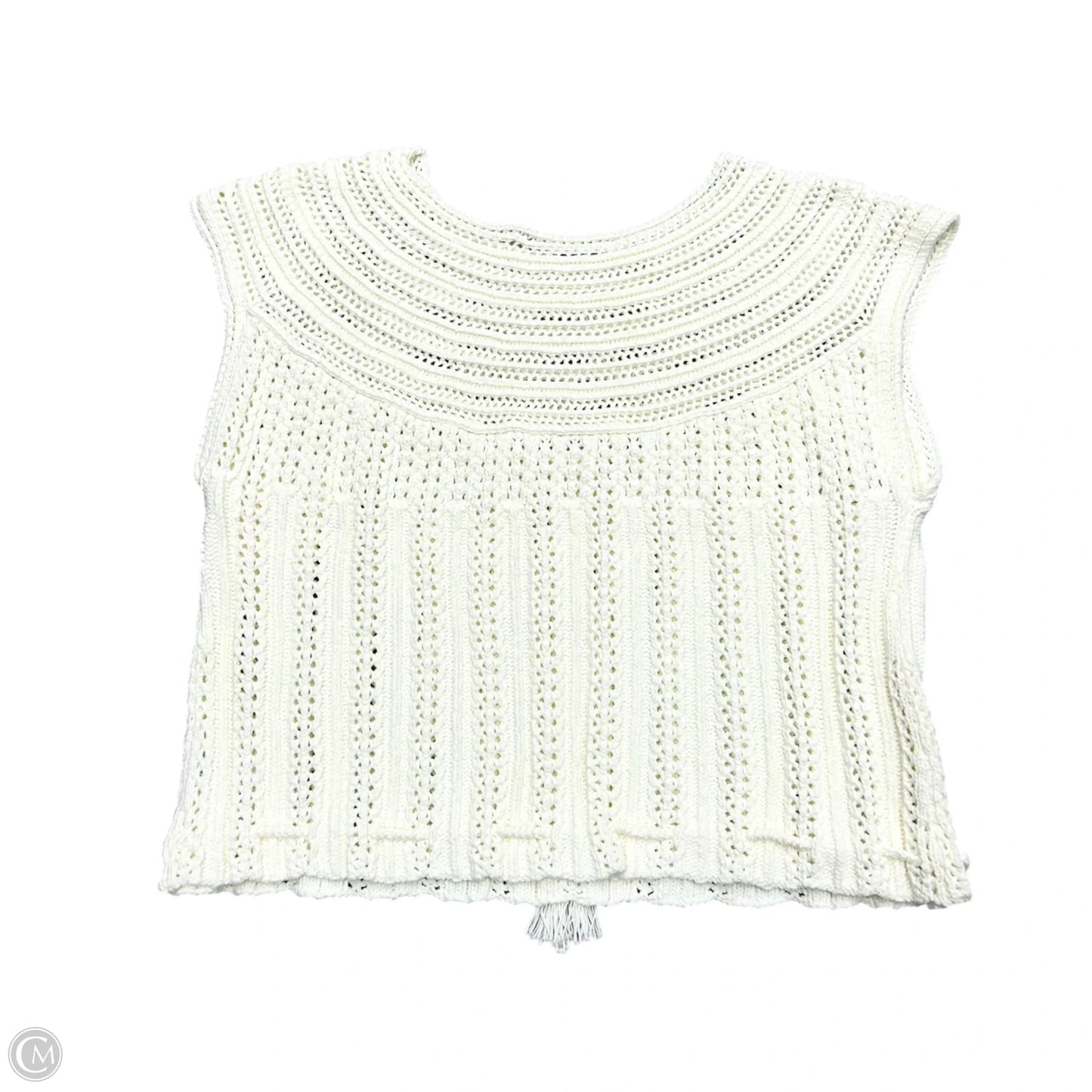Sweater Short Sleeve By Marie Oliver In White, Size: S