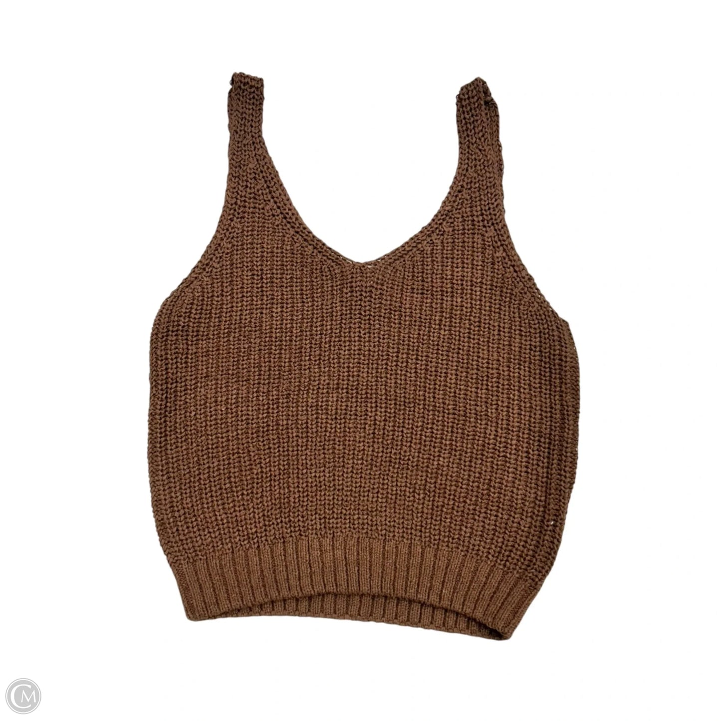 Top Sleeveless By Kivari In Brown, Size: S