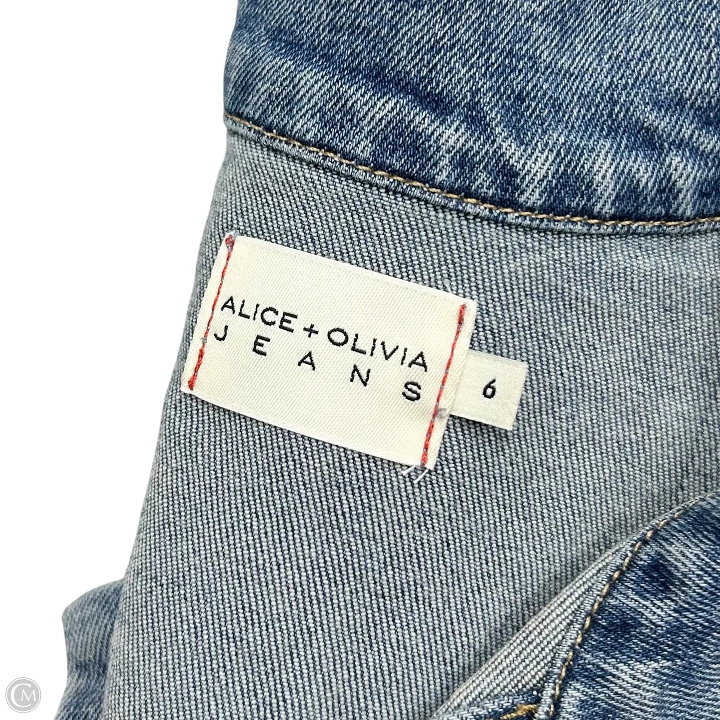 Dress Designer By Alice + Olivia In Blue Denim, Size: S