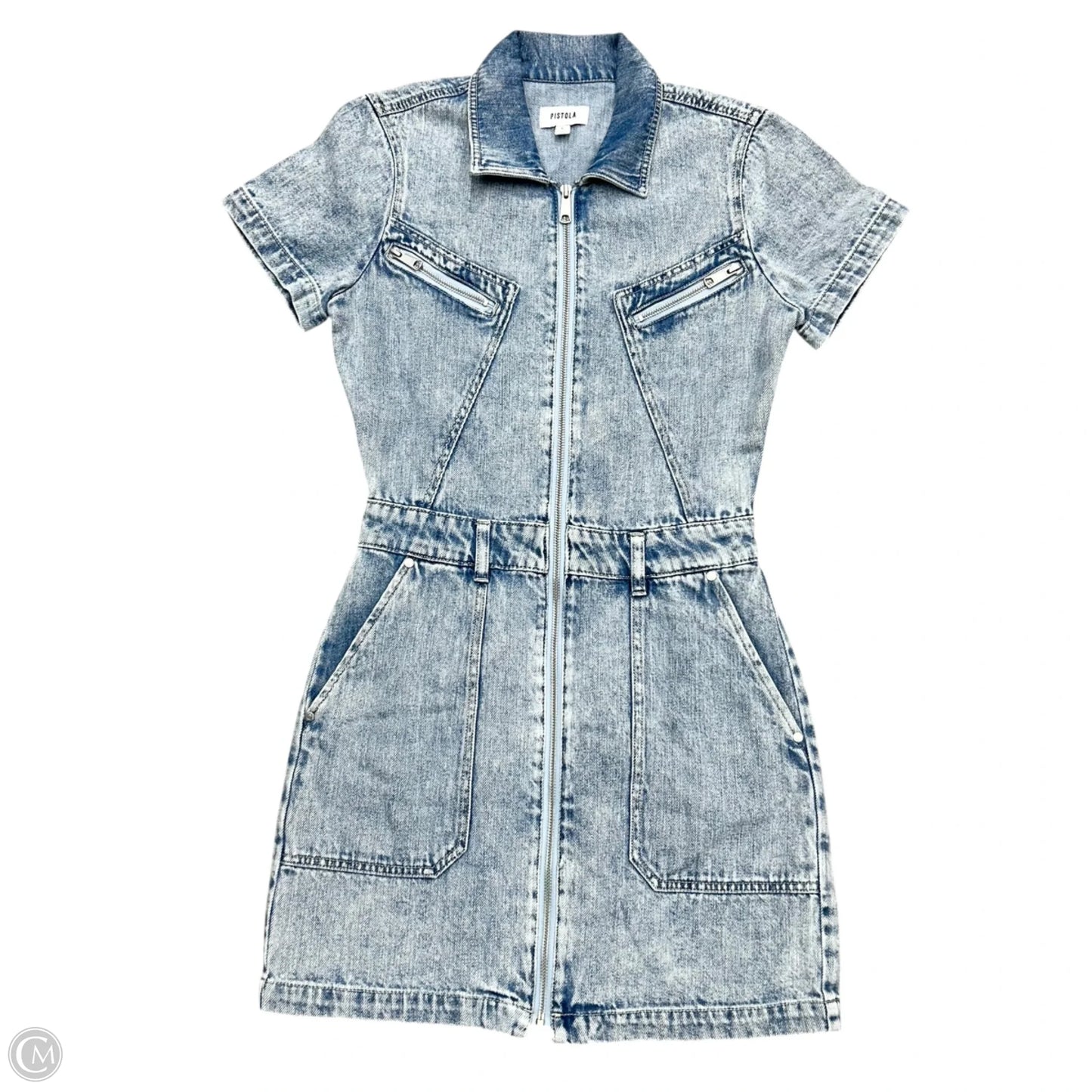 Dress Casual Short By Pistola In Blue Denim, Size: S