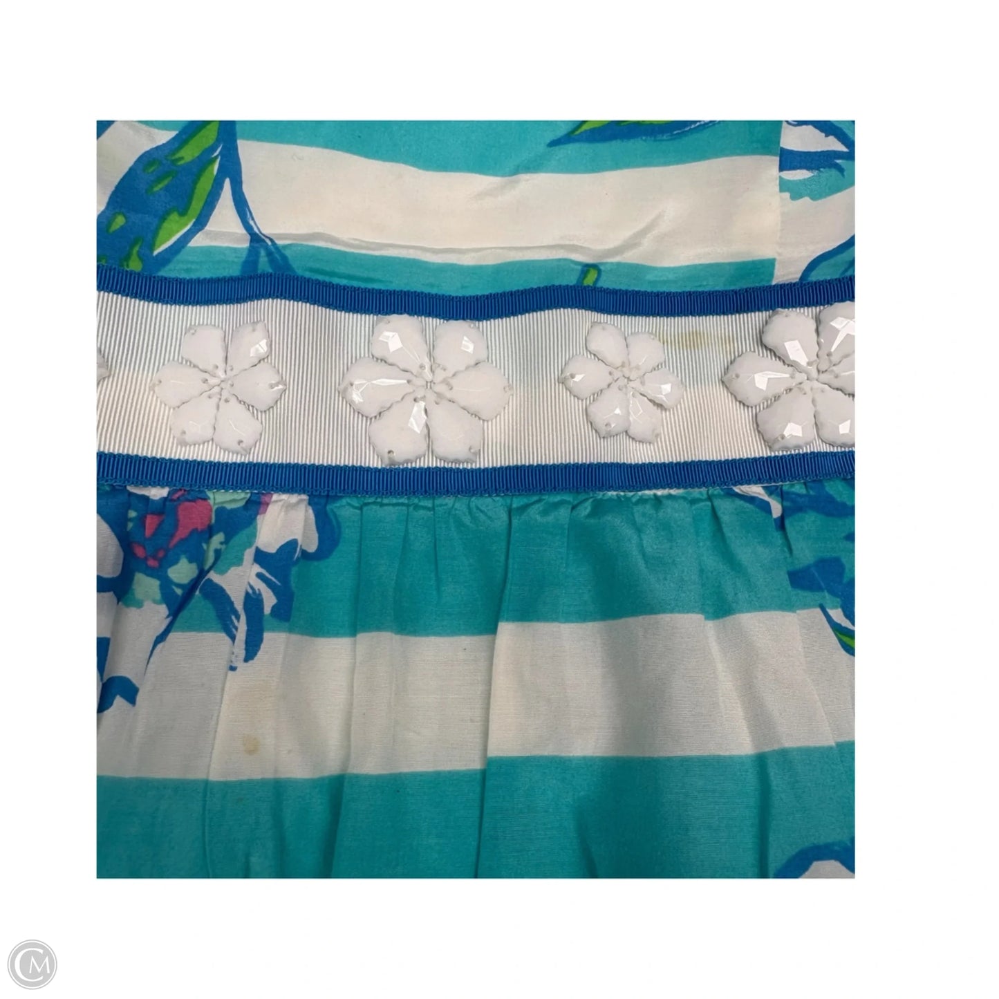 Dress Designer By Lilly Pulitzer In Blue & White, Size: S