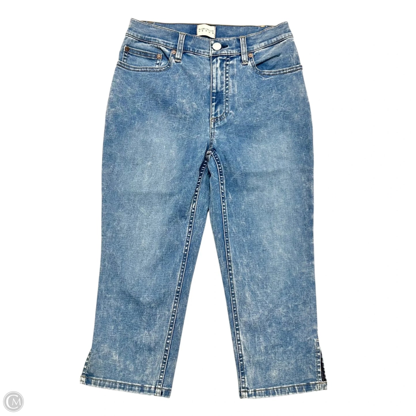 Jeans Designer By Alice + Olivia In Blue Denim, Size: 0