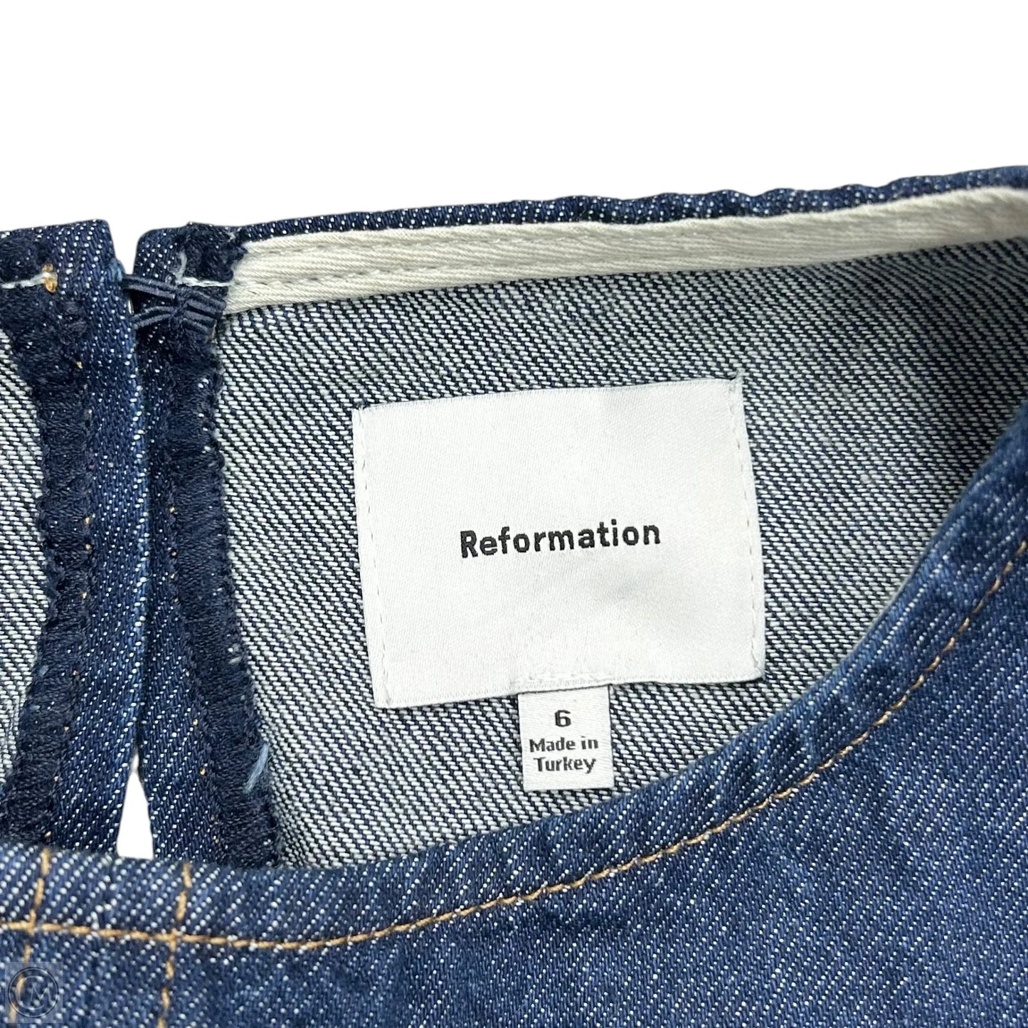 Dress Casual Short By Reformation In Blue Denim, Size: S